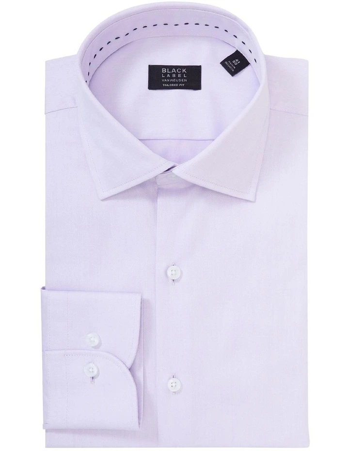 Van Heusen Black Label Tailored Long Sleeve Plain Twill Business Shirt Lilac 5 Van Heusen Black Label Tailored Long Sleeve Plain Twill Business Shirt Lilac - Image 3