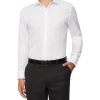 Van Heusen Black Label Tailored Long Sleeve Plain Dobby Business Shirt White -Cambridge Clothing shop 887082490 1 720x928