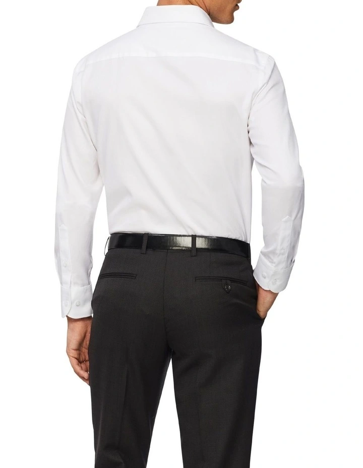 Van Heusen Black Label Tailored Long Sleeve Plain Dobby Business Shirt White 4 Van Heusen Black Label Tailored Long Sleeve Plain Dobby Business Shirt White - Image 2