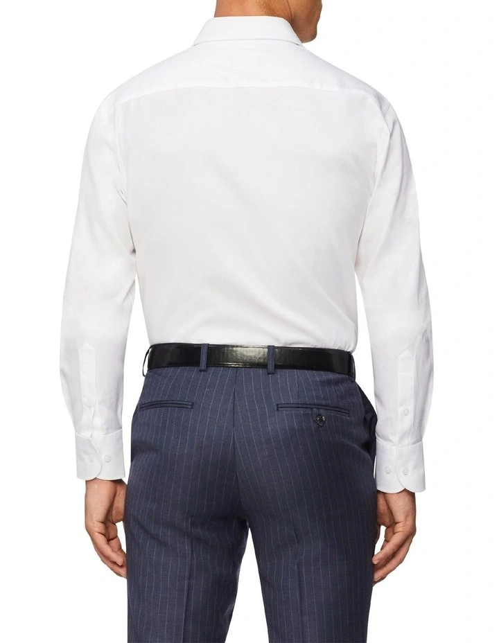 Van Heusen Black Label Tailored Long Sleeve Plain Herringbone Business Shirt White 5 Van Heusen Black Label Tailored Long Sleeve Plain Herringbone Business Shirt White - Image 3