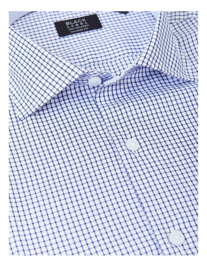 Van Heusen Black Label Tailored Long Sleeve Large Check Business Shirt Navy 4 Van Heusen Black Label Tailored Long Sleeve Large Check Business Shirt Navy - Image 2