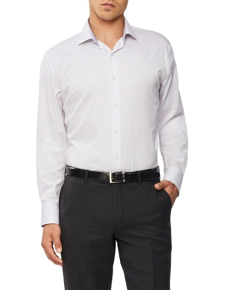 Van Heusen Black Label Tailored Long Sleeve 2 Colour Fine Stripe Business Shirt Bloodstone 3 Van Heusen Black Label Tailored Long Sleeve 2 Colour Fine Stripe Business Shirt Bloodstone