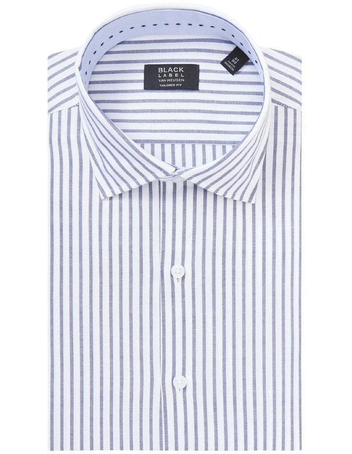 Van Heusen Black Label Tailored Long Sleeve Fine Stripe Business Shirt Dark Navy 3 Van Heusen Black Label Tailored Long Sleeve Fine Stripe Business Shirt Dark Navy