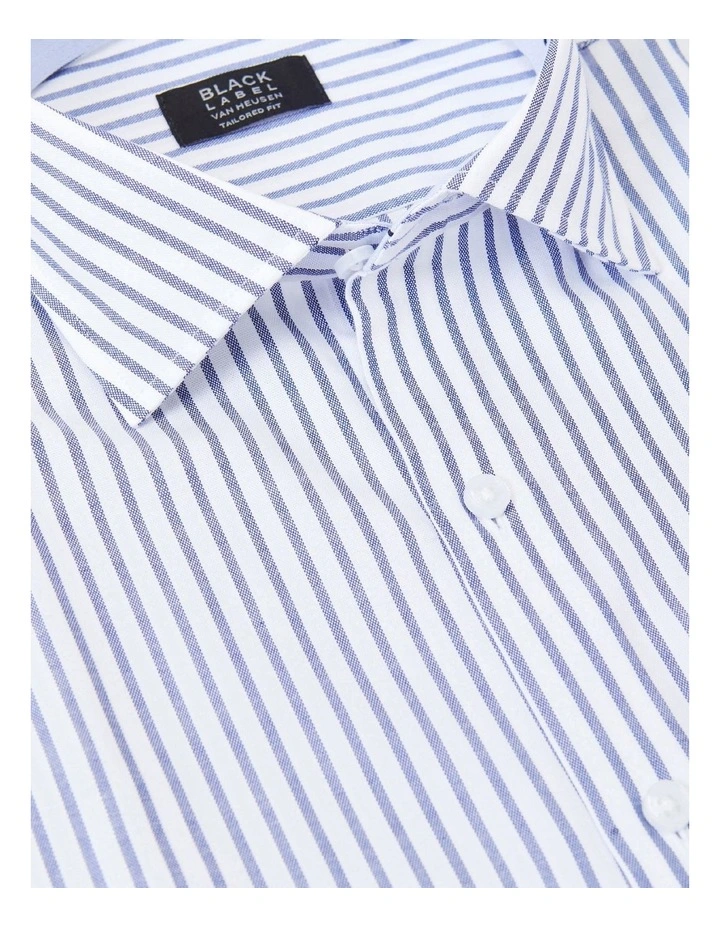 Van Heusen Black Label Tailored Long Sleeve Fine Stripe Business Shirt Dark Navy 4 Van Heusen Black Label Tailored Long Sleeve Fine Stripe Business Shirt Dark Navy - Image 2