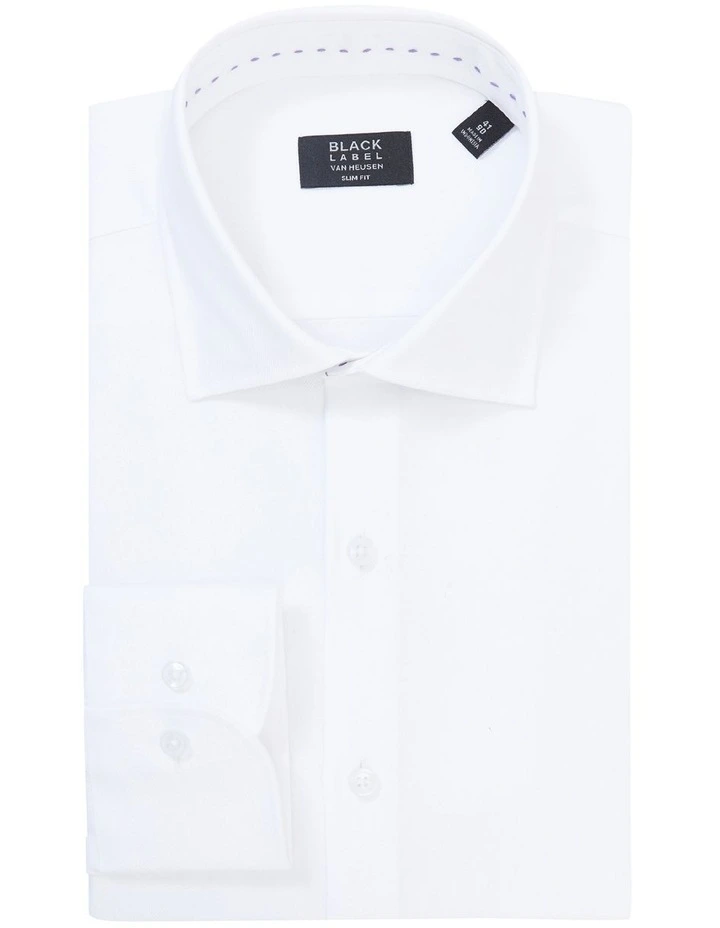 Van Heusen Black Label Slim Long Sleeve Plain Jumbo Twill Business Shirt White 6 Van Heusen Black Label Slim Long Sleeve Plain Jumbo Twill Business Shirt White - Image 4