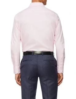 Van Heusen Black Label Slim Long Sleeve Plain Jumbo Twill Business Shirt Dusty Pink -Cambridge Clothing shop 887083660 3 720x928
