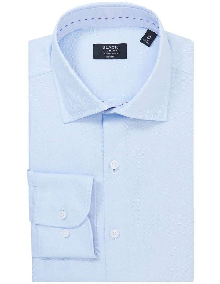 Van Heusen Black Label Slim Long Sleeve Plain Jumbo Twill Business Shirt Sky 6 Van Heusen Black Label Slim Long Sleeve Plain Jumbo Twill Business Shirt Sky - Image 4