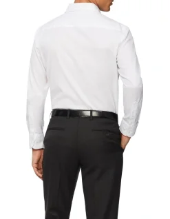 Van Heusen Black Label Slim Long Sleeve Plain Dobby Business Shirt White 8 Van Heusen Black Label Slim Long Sleeve Plain Dobby Business Shirt White -Cambridge Clothing shop 887083840 3 720x928