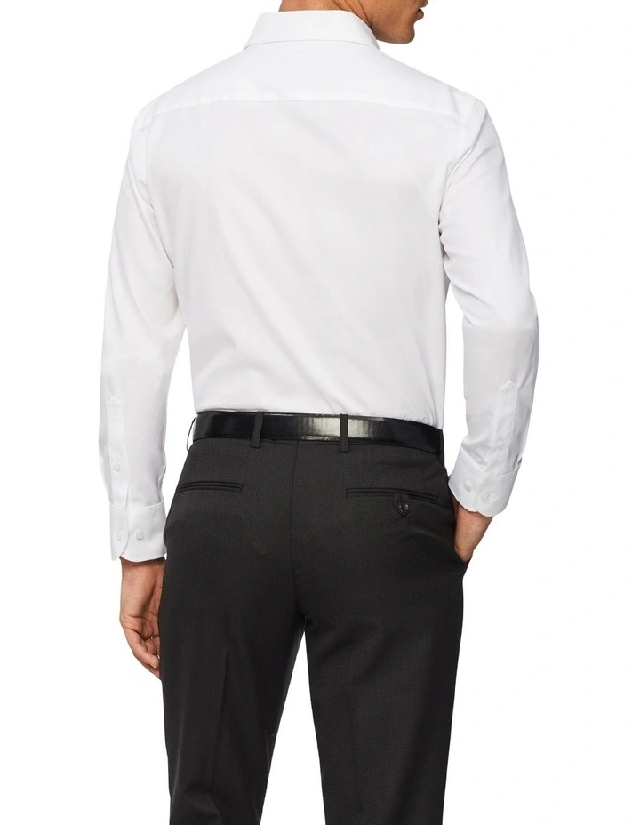 Van Heusen Black Label Slim Long Sleeve Plain Dobby Business Shirt White 5 Van Heusen Black Label Slim Long Sleeve Plain Dobby Business Shirt White - Image 3