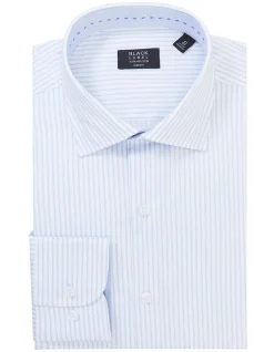 Van Heusen Black Label Slim Long Sleeve Wide Stripe Business Shirt Sky -Cambridge Clothing shop 887084290 4 720x928