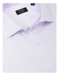 Van Heusen Black Label Slim Long Sleeve Wide Stripe Business Shirt Lilac -Cambridge Clothing shop 887084380 4 720x928