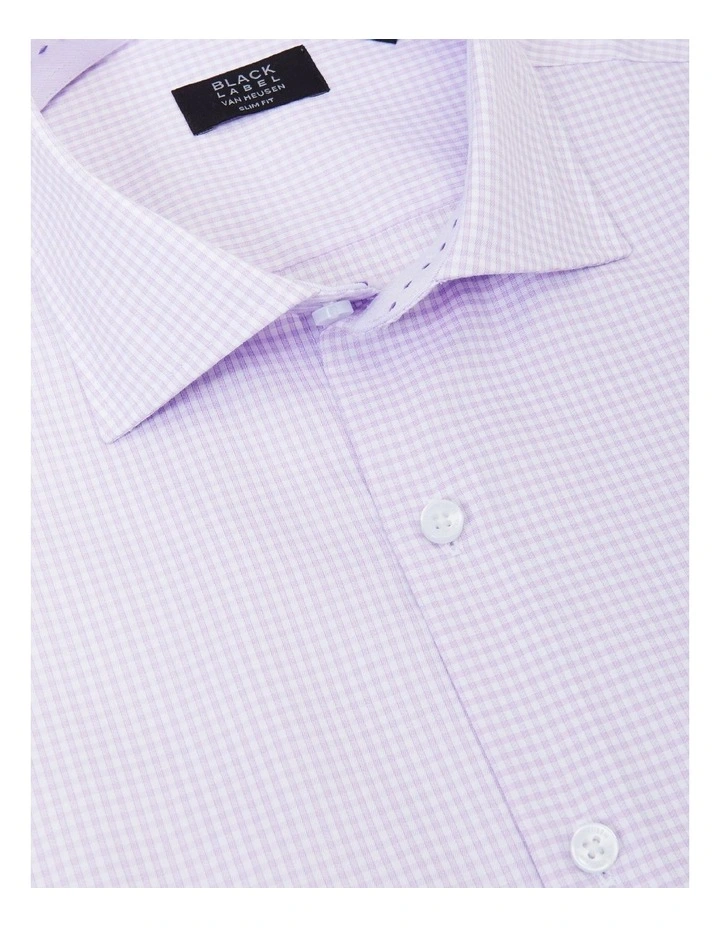 Van Heusen Black Label Slim Long Sleeve Mid Check Business Shirt Lilac 4 Van Heusen Black Label Slim Long Sleeve Mid Check Business Shirt Lilac - Image 2