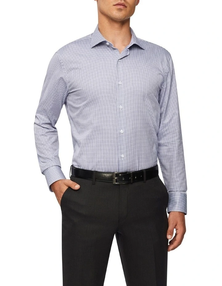 Van Heusen Black Label Slim Long Sleeve Houndstooth Business Shirt Navy 3 Van Heusen Black Label Slim Long Sleeve Houndstooth Business Shirt Navy