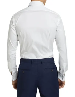 Oxford White French Cuff Stretch Travel Shirt In White 11 Oxford White French Cuff Stretch Travel Shirt In White -Cambridge Clothing shop 890751160 3 720x928