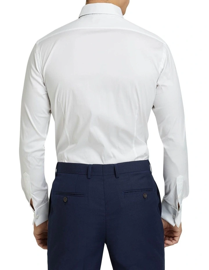 Oxford White French Cuff Stretch Travel Shirt In White 5 Oxford White French Cuff Stretch Travel Shirt In White - Image 3