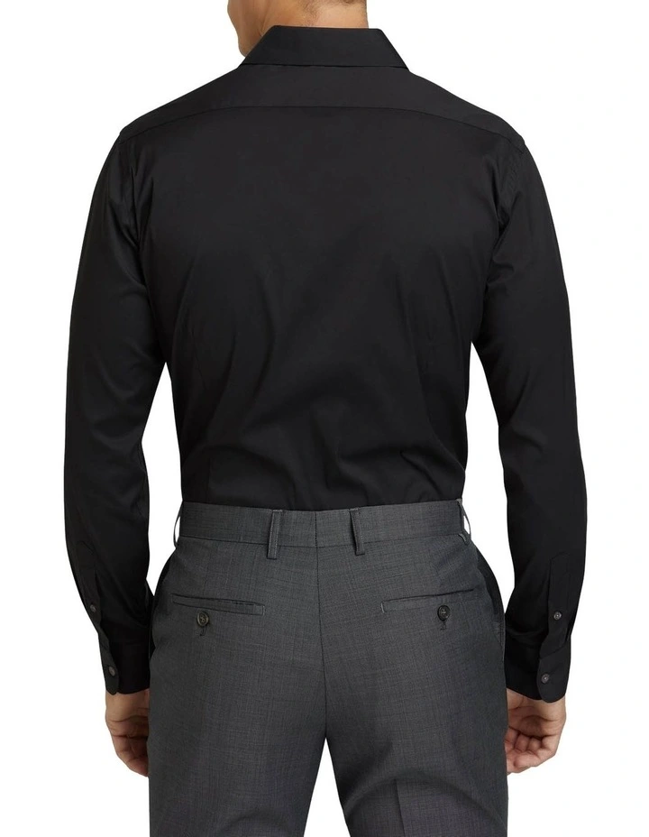 Oxford Black Stretch Travel Shirt In Black 5 Oxford Black Stretch Travel Shirt In Black - Image 3