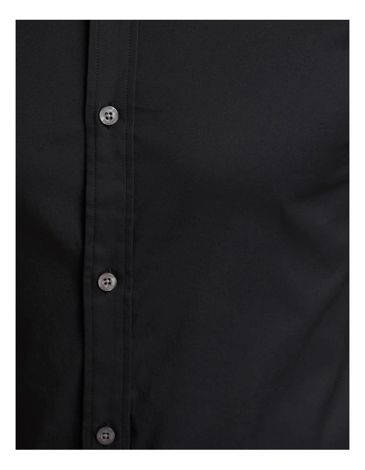 Oxford Black Stretch Travel Shirt In Black 8 Oxford Black Stretch Travel Shirt In Black - Image 6
