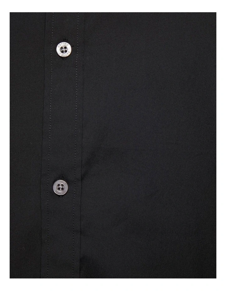 Oxford Black Stretch Travel Shirt In Black 9 Oxford Black Stretch Travel Shirt In Black - Image 7