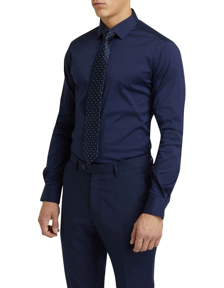 Oxford Navy Stretch Travel Shirt In Navy 4 Oxford Navy Stretch Travel Shirt In Navy - Image 2