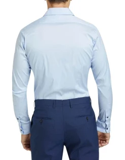 Oxford Stretch Travel Shirt In Blue -Cambridge Clothing shop 890751520 3 720x928