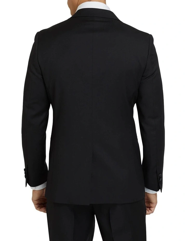 Oxford Peak Lapel Dinner Suit Jacket Black 5 Oxford Peak Lapel Dinner Suit Jacket Black - Image 3