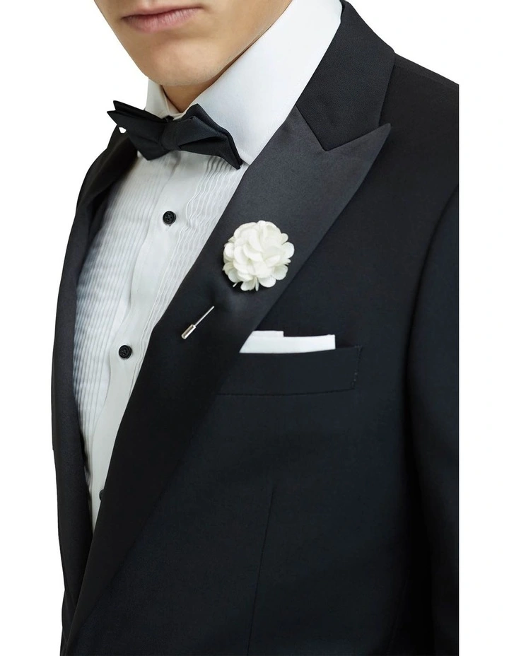 Oxford Peak Lapel Dinner Suit Jacket Black 6 Oxford Peak Lapel Dinner Suit Jacket Black - Image 4