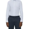 Calvin Klein Slim Long Sleeve Diagonal Dobby Business Shirt Good Grey -Cambridge Clothing shop 891854470 1 720x928