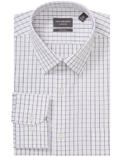 Van Heusen Classic Long Sleeve 2 Colour Check Business Shirt White 8 Van Heusen Classic Long Sleeve 2 Colour Check Business Shirt White -Cambridge Clothing shop 893806390 3 720x928