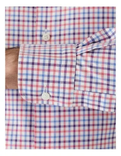 Dom Bagnato Tailored Fit Marcell Check Long Sleeve Shirt Pink -Cambridge Clothing shop 901258210 901253980 4 720x928