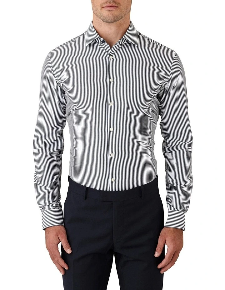 Gibson Slim Fit Motion Stripe Business Shirt Denim 3 Gibson Slim Fit Motion Stripe Business Shirt Denim