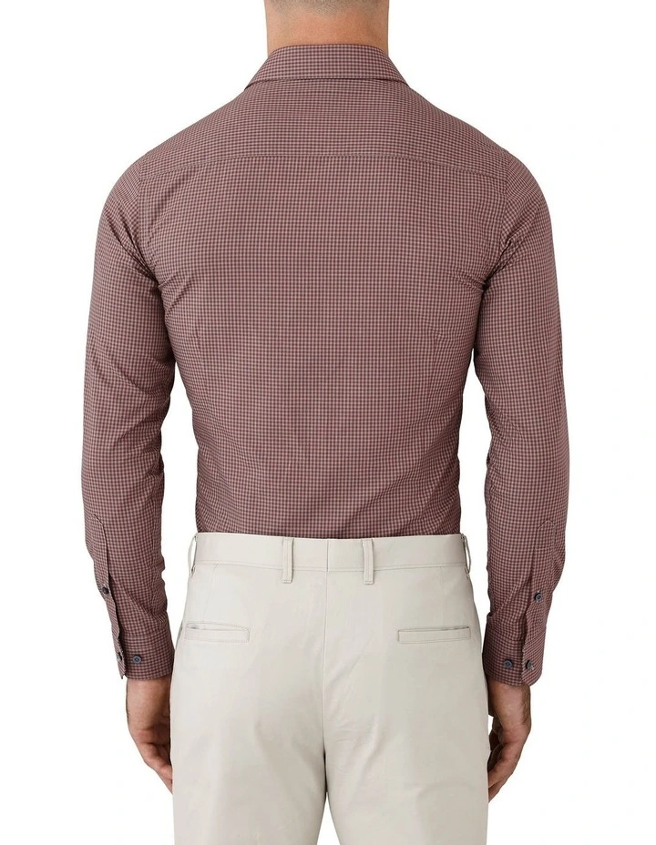 Gibson Slim Fit Flame Check Business Shirt Wine 4 Gibson Slim Fit Flame Check Business Shirt Wine - Image 2