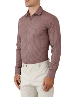 Gibson Slim Fit Flame Check Business Shirt Wine 8 Gibson Slim Fit Flame Check Business Shirt Wine -Cambridge Clothing shop 901493920 901486900 3 720x928