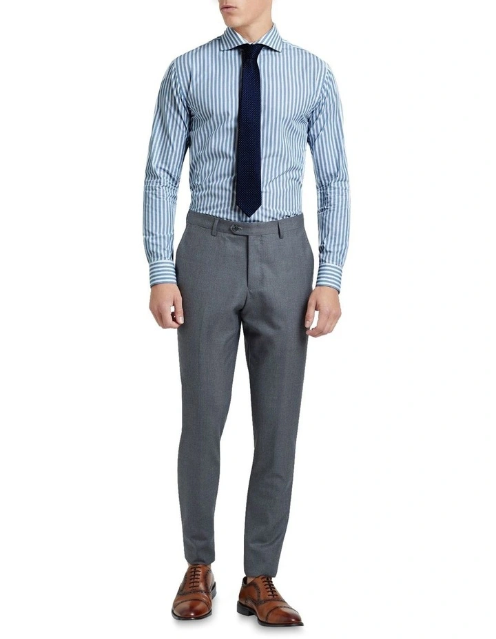 Oxford Trafalgar Striped Shirt In Blue 7 Oxford Trafalgar Striped Shirt In Blue - Image 5