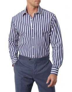 MJ Bale Johnston Long Sleeve Shirt Blue Patent