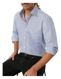 MJ Bale Arezzo Shirt In White Blue