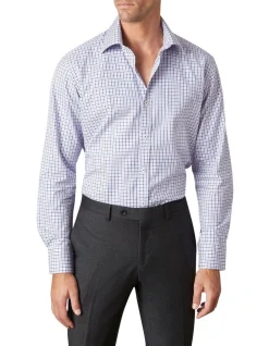 MJ Bale Hillingdon Gingham Shirt Navy Multi