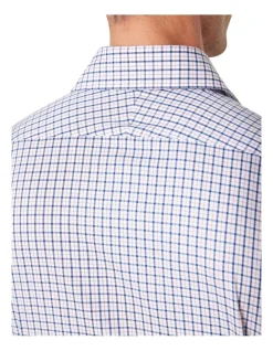 MJ Bale Hillingdon Gingham Shirt Navy -Cambridge Clothing shop 909448300 909383410 4 720x928