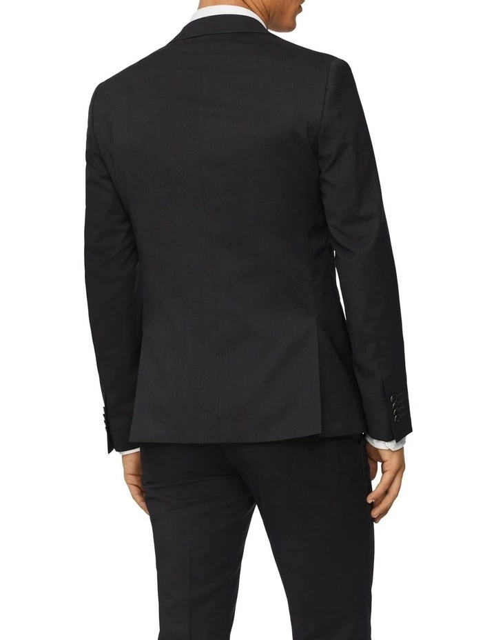 Calvin Klein Slim Twill Suit Jacket Charcoal 4 Calvin Klein Slim Twill Suit Jacket Charcoal - Image 2