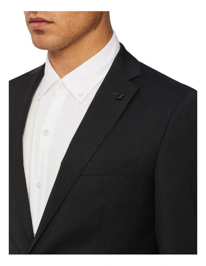 Calvin Klein Slim Twill Suit Jacket Charcoal 5 Calvin Klein Slim Twill Suit Jacket Charcoal - Image 3