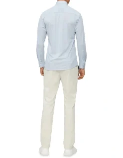 Calvin Klein Slim Long Sleeve Knitted Shirt In Sky -Cambridge Clothing shop 927758440 3 720x928
