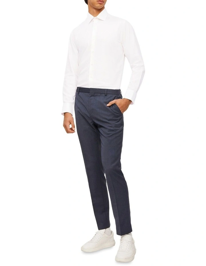 Calvin Klein Slim Long Sleeve Twill Check Shirt In White 4 Calvin Klein Slim Long Sleeve Twill Check Shirt In White - Image 2