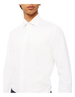 Calvin Klein Slim Long Sleeve Twill Check Shirt In White 10 Calvin Klein Slim Long Sleeve Twill Check Shirt In White -Cambridge Clothing shop 927758710 4 720x928