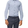 Calvin Klein Slim Long Sleeve Pinpoint Shirt In Blue Grey 1 Calvin Klein Slim Long Sleeve Pinpoint Shirt In Blue Grey -Cambridge Clothing shop 927759340 1 720x928