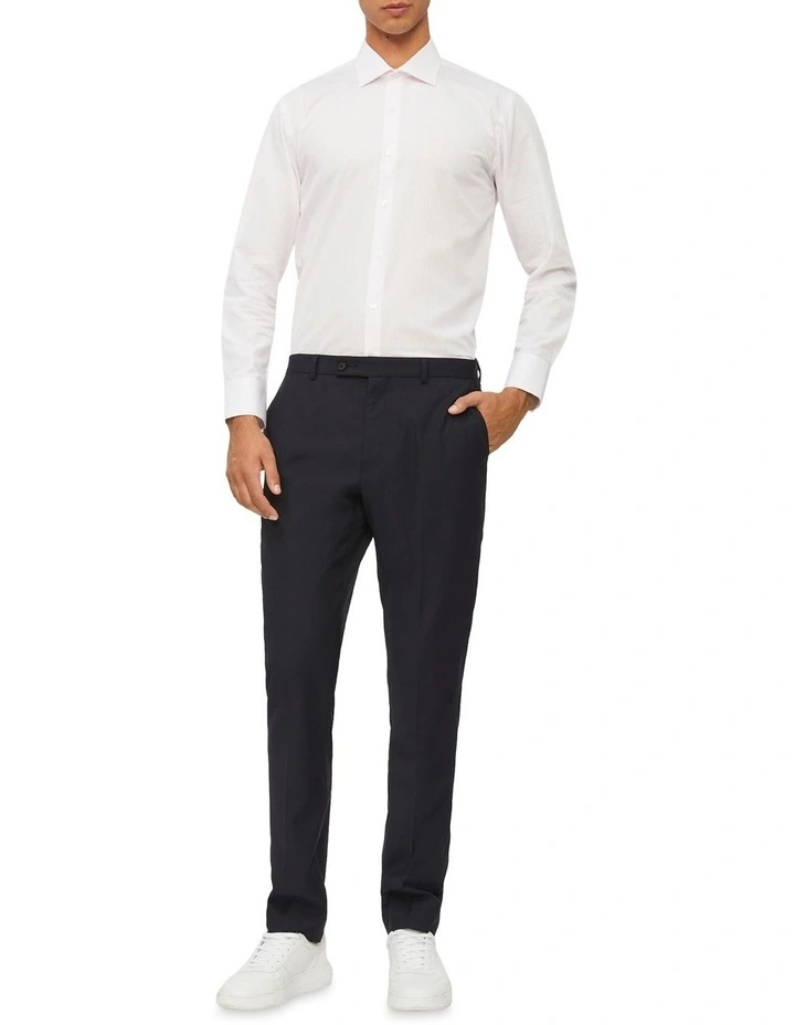 Calvin Klein Slim Long Sleeve Dobby Stripe Shirt In Pink 4 Calvin Klein Slim Long Sleeve Dobby Stripe Shirt In Pink - Image 2