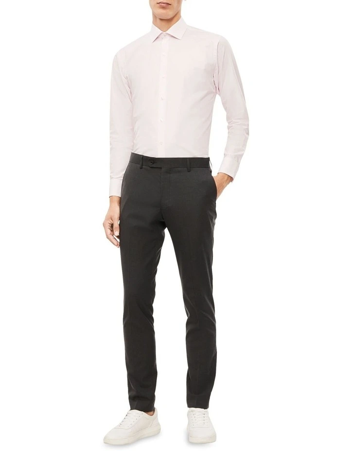 Calvin Klein Slim Long Sleeve Mini Check Shirt In Pink 4 Calvin Klein Slim Long Sleeve Mini Check Shirt In Pink - Image 2