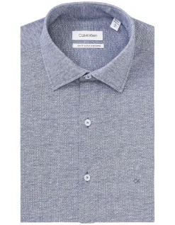 Calvin Klein Slim Long Sleeve Knitted Shirt In Navy 11 Calvin Klein Slim Long Sleeve Knitted Shirt In Navy -Cambridge Clothing shop 927759700 5 720x928