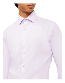 Calvin Klein Slim Long Sleeve Dobby Shirt In Purple 10 Calvin Klein Slim Long Sleeve Dobby Shirt In Purple -Cambridge Clothing shop 927759790 4 720x928