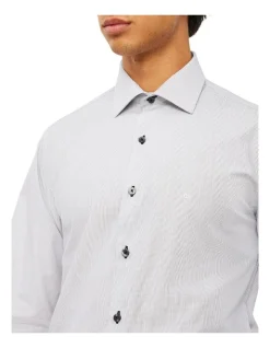 Calvin Klein Slim Long Sleeve Mini Check Shirt Black/White 10 Calvin Klein Slim Long Sleeve Mini Check Shirt Black/White -Cambridge Clothing shop 927760060 4 720x928