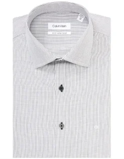 Calvin Klein Slim Long Sleeve Mini Check Shirt Black/White 11 Calvin Klein Slim Long Sleeve Mini Check Shirt Black/White -Cambridge Clothing shop 927760060 5 720x928