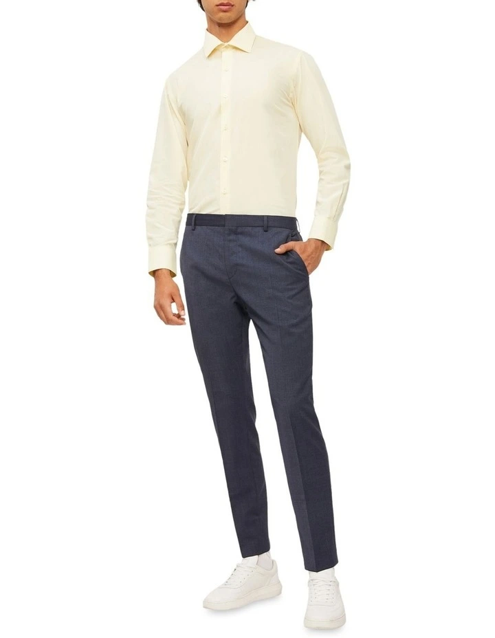 Calvin Klein Slim Long Sleeve Pinpoint Shirt In Yellow 4 Calvin Klein Slim Long Sleeve Pinpoint Shirt In Yellow - Image 2
